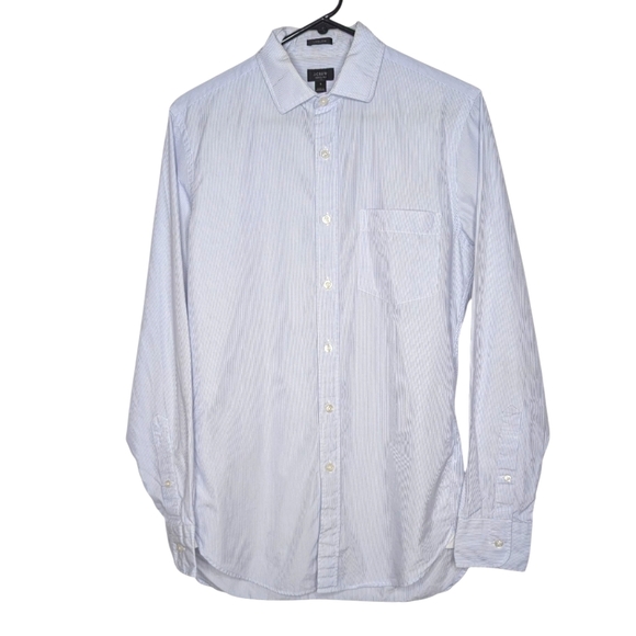 J. Crew Ludlow I20's 2 Ply Blue White Button Down Long Sleeve Shirt Size Small - Picture 1 of 16